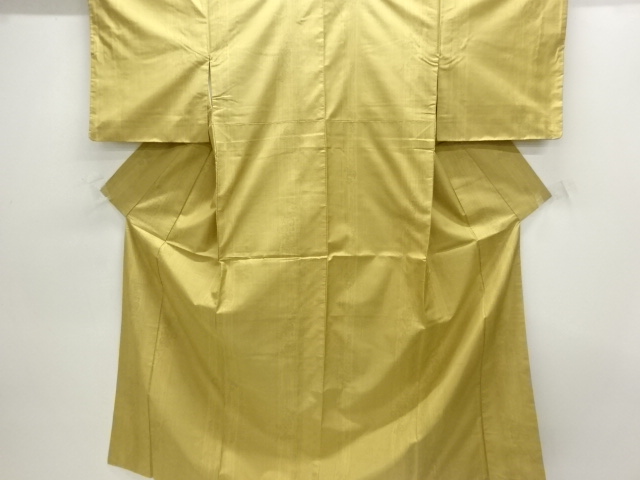 JAPANESE KIMONO / OSHIMA TSUMUGI / UNUSED / WOVEN FLORAL PLANTS / 7MARUKI